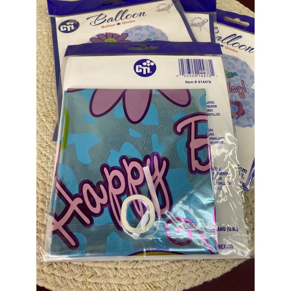 Lot of 5 CTI Industries Foil Inflatable Balloon 18” Happy Birthday - Picture 3 of 4